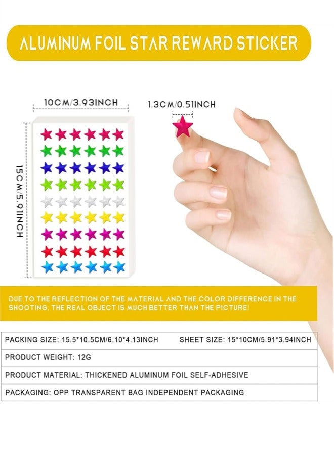 2700 Pcs Star Stickers, Small Foil Star Sticker Kid Star Stickers Colorful Self Adhesive Star Stickers for Paper Notebook, Journal, Teachers Supplies for Kids Students Reward - Image 2