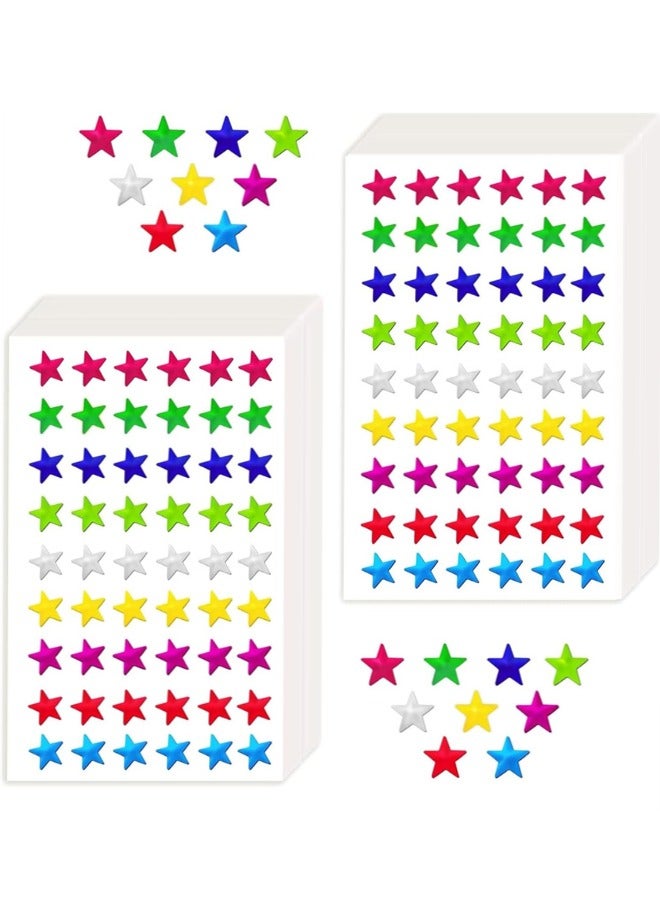 2700 Pcs Star Stickers, Small Foil Star Sticker Kid Star Stickers Colorful Self Adhesive Star Stickers for Paper Notebook, Journal, Teachers Supplies for Kids Students Reward - Image 1