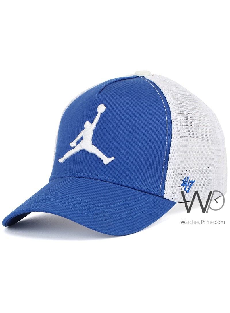 Jordan Nike Jordan Trucker Mesh Cap Blue Color Cotton Hat For Men - Image 1