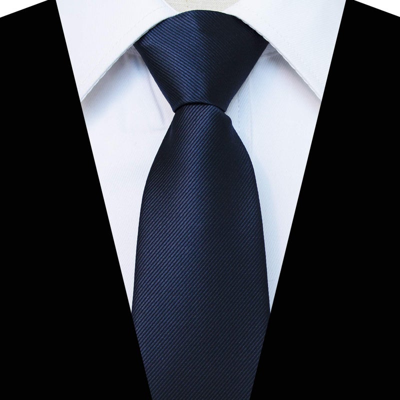 JEMYGINS Navy Blue Pre-tied Tie Adjustable Necktie for Business and Wedding (5) - Image 2