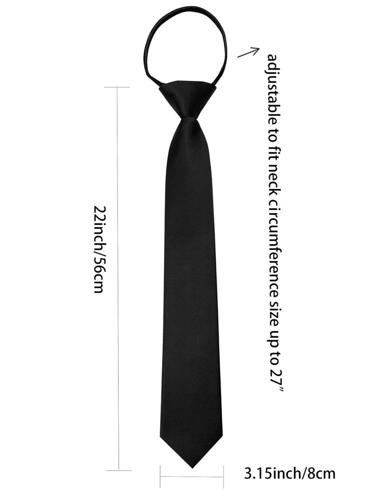 JEMYGINS Navy Blue Pre-tied Tie Adjustable Necktie for Business and Wedding (5) - Image 5