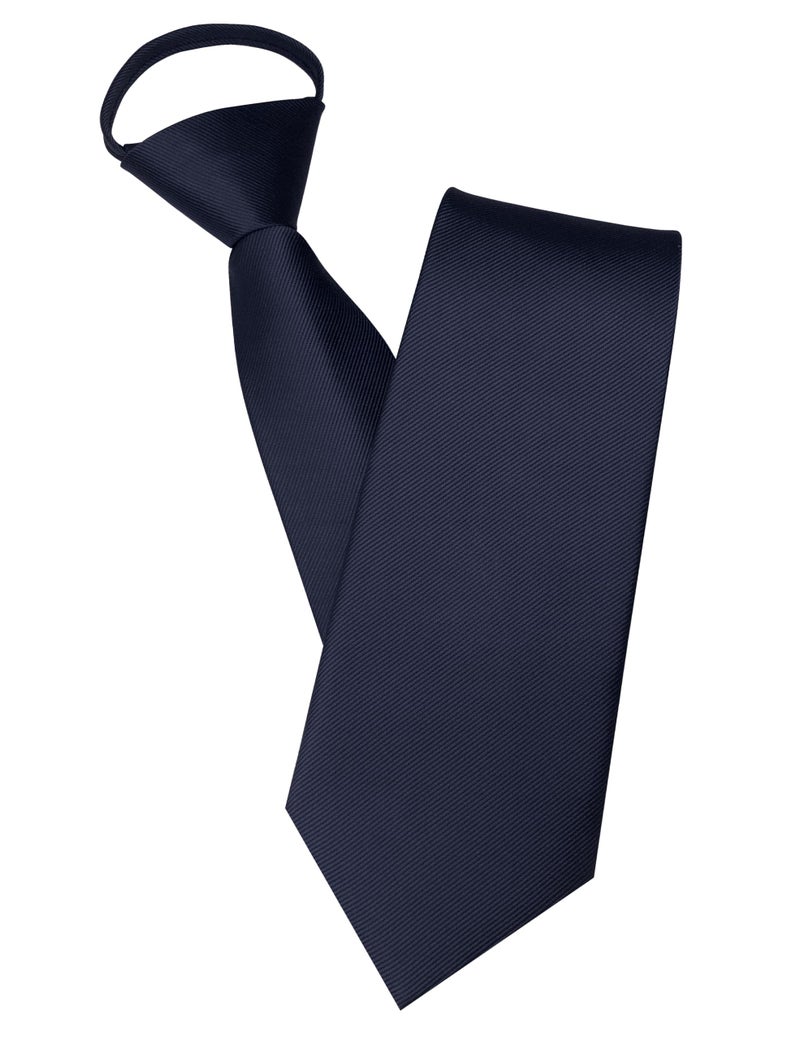 JEMYGINS Navy Blue Pre-tied Tie Adjustable Necktie for Business and Wedding (5) - Image 1