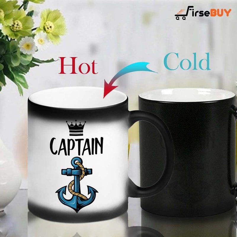 FirseBUY Magic Mug for Him Captain Anchor Printed Ceramic Coffee Cup Gift for Men - Image 3
