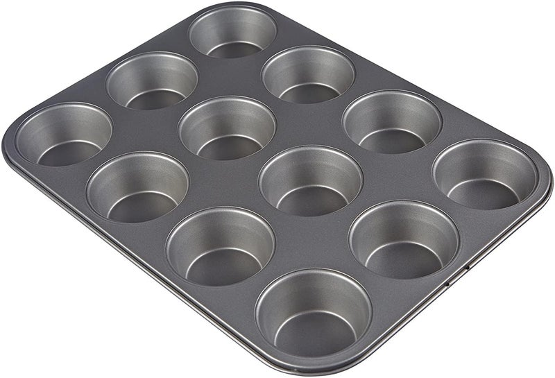 FEDDE Cup Muffin Pan NonStick Baking Pans Easy to Clean and Perfect for Making Jumbo Black - Image 3
