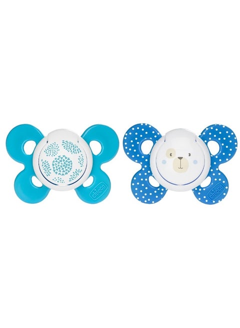 Chicco PhysioForma Utra Ergonomic Pacifier for Babies (6-16 Months) (1 Pc) (Any Colour) | Baby Teether/Soother with Unique Shape to Support Baby's Breathing | Soft Silicon Material | BPA Free (Blue)
