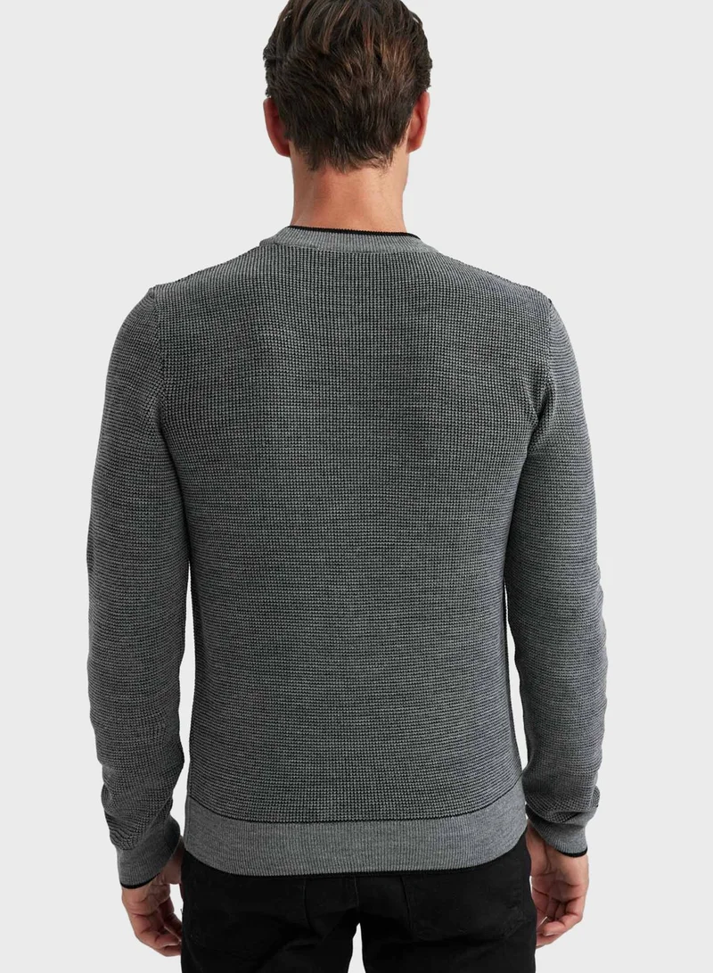 DeFacto Crew Neck Knitted Sweater