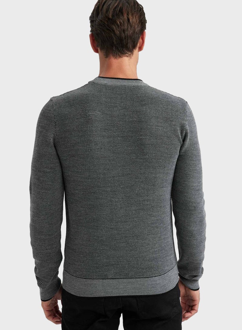 DeFacto Crew Neck Knitted Sweater - Image 4