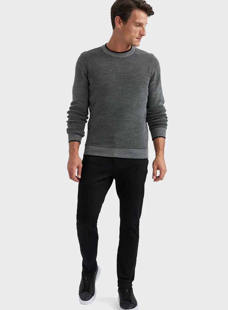 DeFacto Crew Neck Knitted Sweater