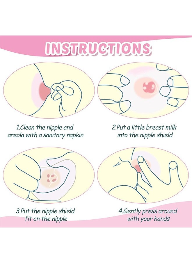 FIRSTAR - 2 Pcs Contact Nipple Shields, Ultra-Thin and Super-Soft Food-Grade Silicone Nipple Extender - Image 1
