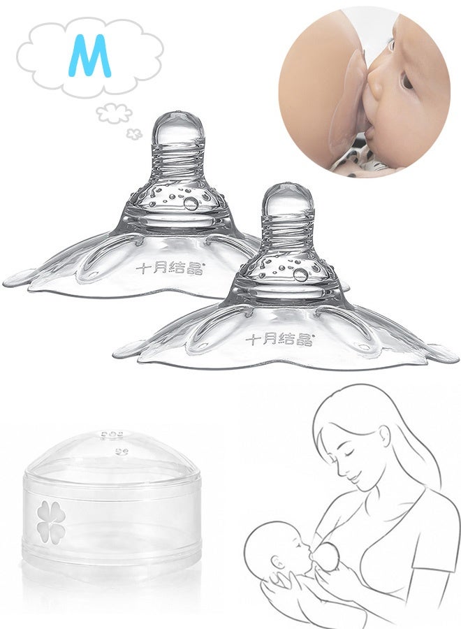 FIRSTAR 2 Pcs Contact Nipple Shields, Ultra-Thin and Super-Soft Food-Grade Silicone Nipple Extender - Image 1