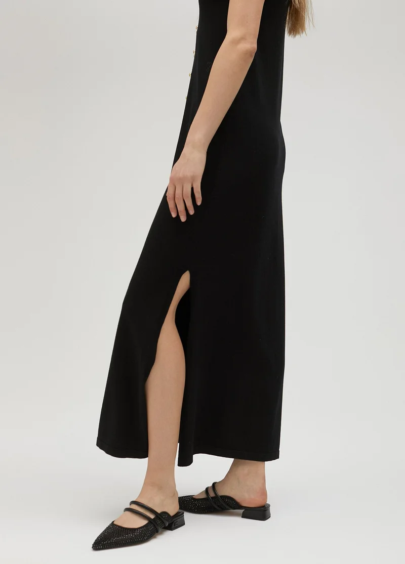 Lola Casademunt Black knit dress with studs