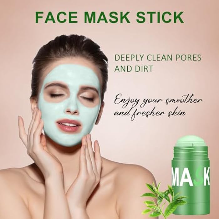 Lisara Green Tea Face Mask Stick for Face, Blackhead Remover with Green Tea Extract, Poreless Deep Cleanse Mask Stick For Purifying, Moisturizing, Oil Control Reduce For Women and Men,All Skin Types,2 Pieces - Image 3