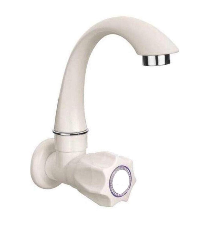 Droptech PVC Sink taps Cock for Kitchen Sink FaucetPlastic Sink Cock tap Bathroom Wash Basins Wall Mounted Standard Size 12 15mm White Pack of 5 - Image 3