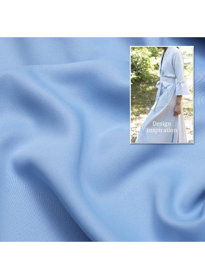 DUALIFE Cerulean Blue Blackout Curtains Light Blue- Baby Blue Room Darkening Curtains 38 x 45 Inch Length 2 Panels Sets Bedroom Curtains for Nursery Grommet Top - Image 4
