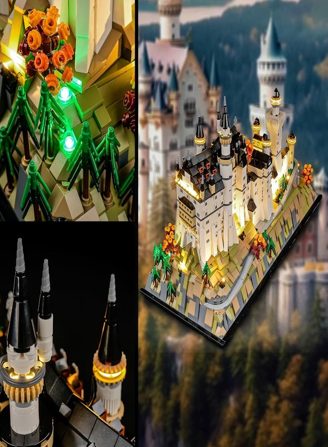 Vaodest مصباح LED من Vaodest لمجموعة قلعة نويشفانشتاين من ليغو 21063، تصميم وتكوين متوافق مع نموذج ليغو 21063 (مصباح LED فقط، وليس مجموعة مكعبات البناء). - Image 5