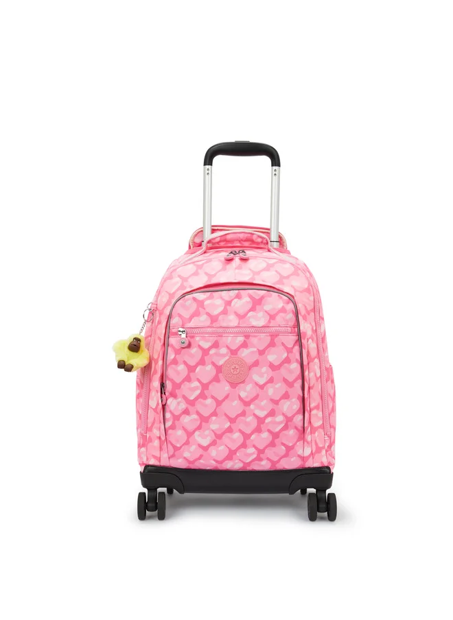 kipling New Zea Adorable Hearts Large Wheeled Backpack