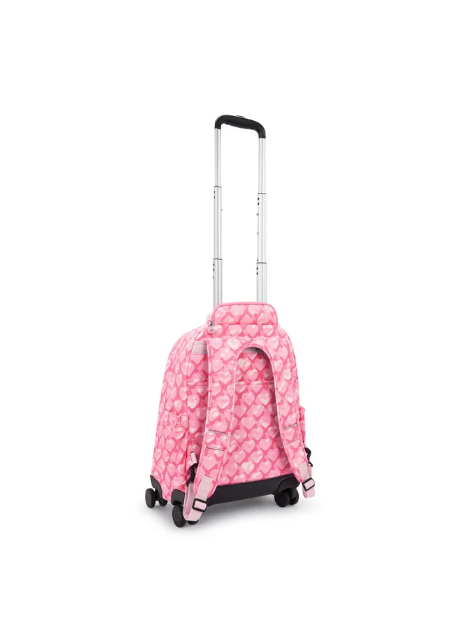 kipling New Zea Adorable Hearts Large Wheeled Backpack