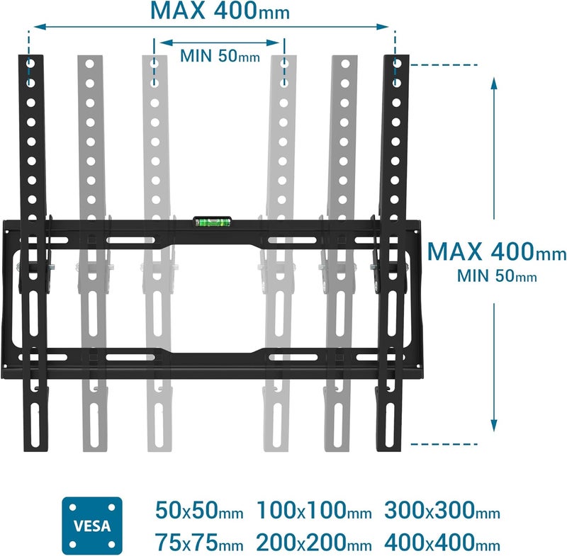 Atlantis P022-286ST TV Wall Mount Tilting Wall Bracket for 32" to 60" TVs, Max 35 kg, Max VESA 400 x 400. Vertical Tilt from 0 ° to -8 °. - Image 3