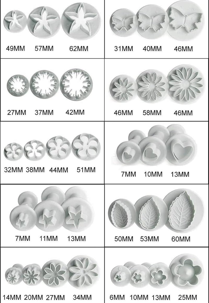 ALMEKAQUZ 47 PCS Fondant Cutters Tools Set for Cake Decorating - Image 2