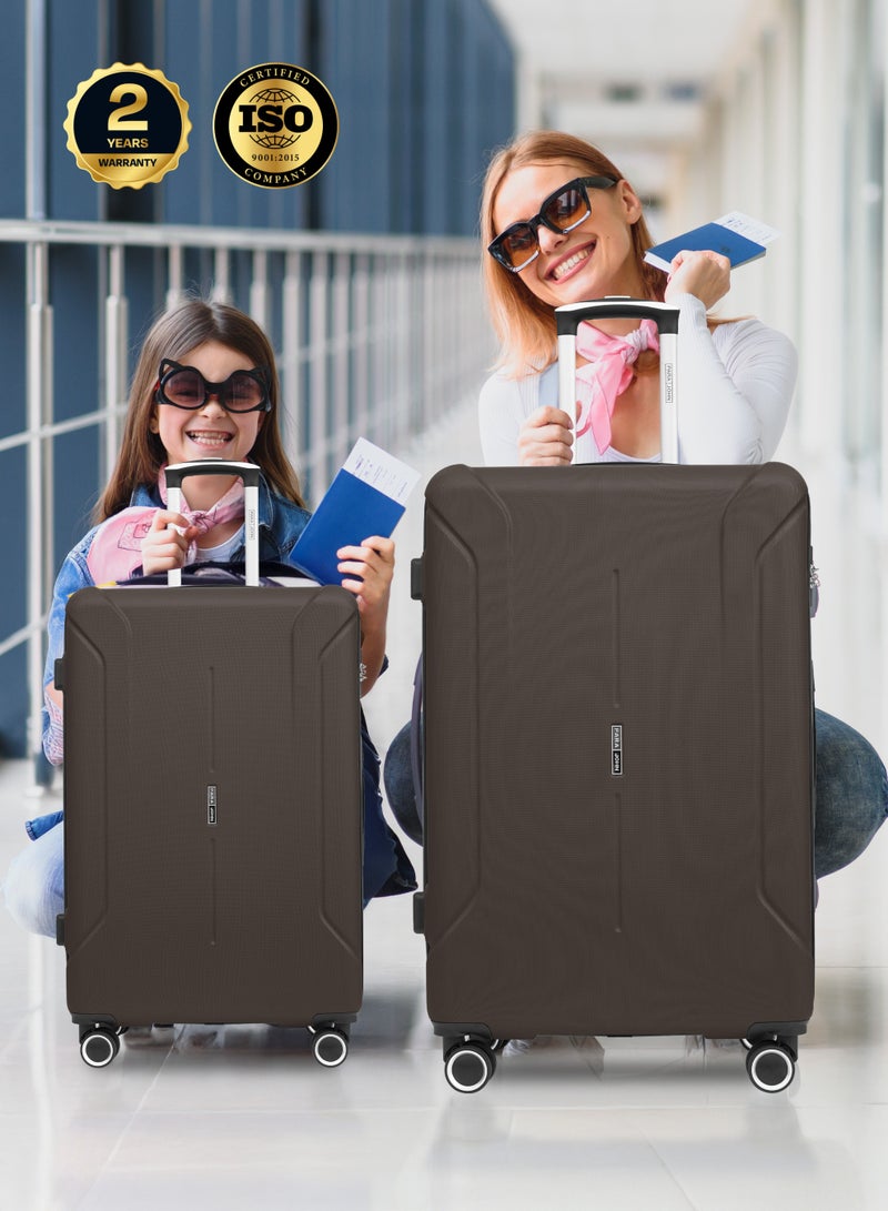 بارا جون حقيبة سفر بعجلات مقاس  بوصة من الأكريلونيتريل بيوتادايين ستايرين خفيفة الوزن بلون بني - Image 5