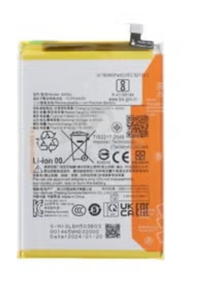 MUNTAQI High-Capacity 5000mAh Replacement Battery with Adhesive for Xiaomi Redmi 13C, 13C 5G, and Poco C65 | Long-Lasting Lithium-Ion Cell for Daily Use | Reliable Backup Battery with Original Charging Support | Easy DIY Install | Secure Adhesive Strip Included - Image 1