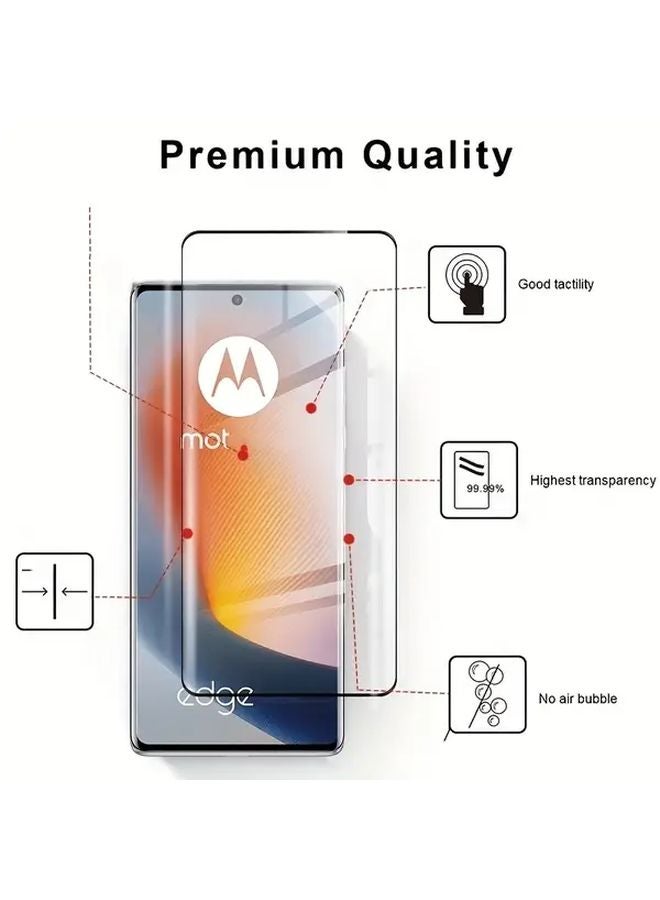 Tempered Glass Screen Protector For Edge 40 Pro Compatible Models - Image 2