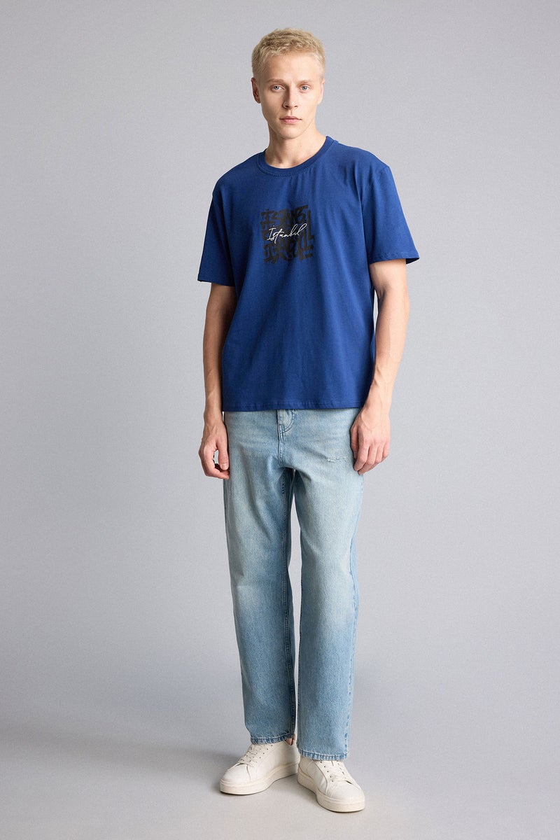 DeFacto Blue Man Baggy Fit Jeans Casual - Image 3