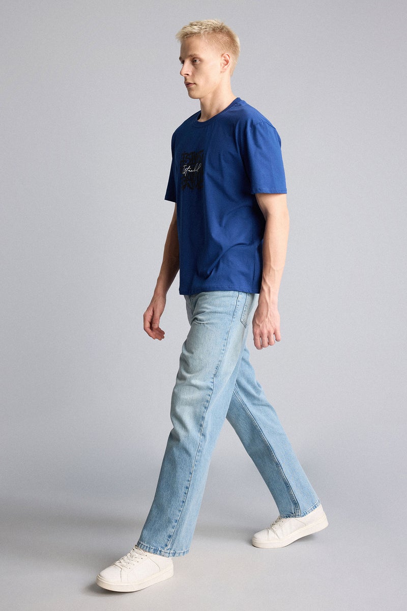 DeFacto Blue Man Baggy Fit Jeans Casual - Image 2