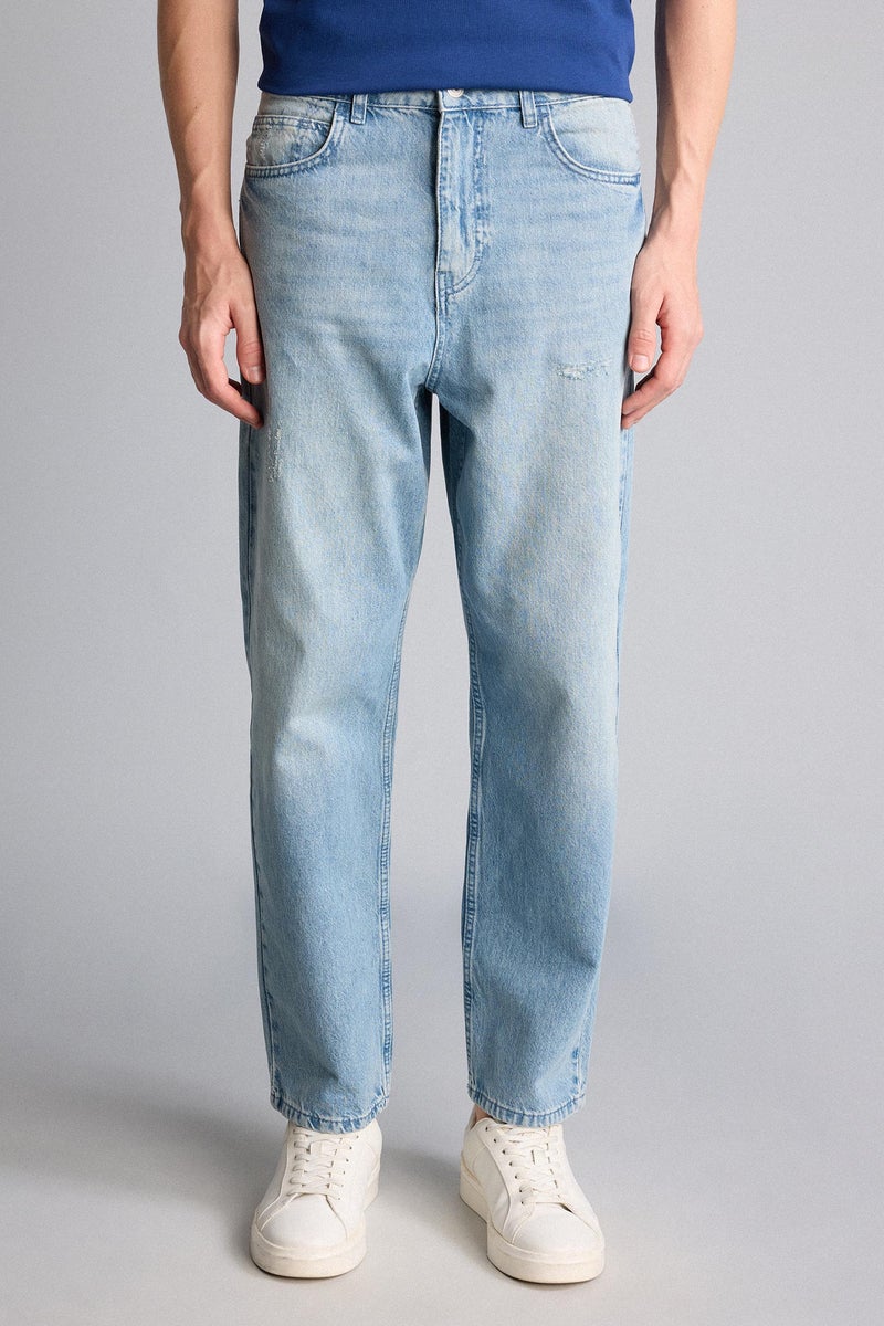DeFacto Blue Man Baggy Fit Jeans Casual - Image 4