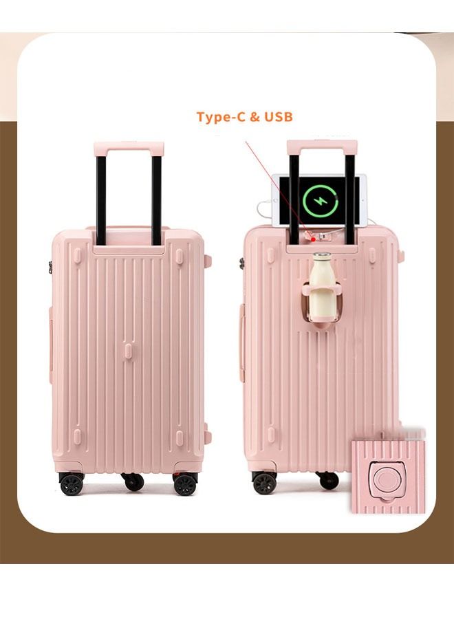 NKX Set of 2 Premium Expandable Aluminum Frame ABS and PC Suitcase With USB charging port and C type and 5 wheel,24 and 32 Inch  - Image 4