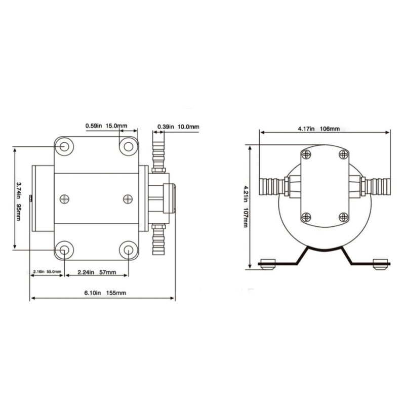 Electric Pump: Brass Head 12.0L/min Flow Rate - Seamless Connection Anti-vibration Alloy Steel Base for High-viscosity Oil, Diesel, Lubricating Oil Applications - Image 3