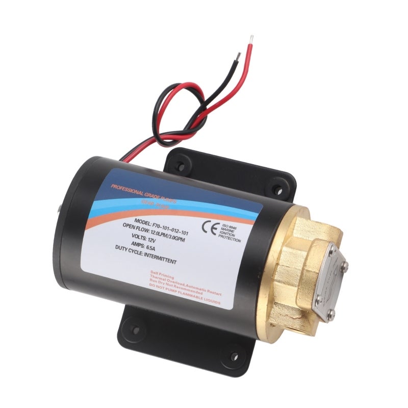 Electric Pump: Brass Head 12.0L/min Flow Rate - Seamless Connection Anti-vibration Alloy Steel Base for High-viscosity Oil, Diesel, Lubricating Oil Applications - Image 2