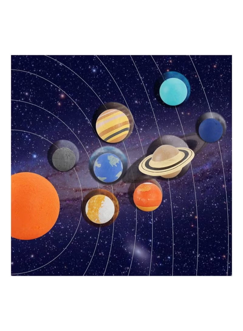 Nine Planets Model, Solar System Planet, Figure Playsets Collection Educational Toy for Astronomy Enthusiast, Fit for Toddlers and Kids - Image 2