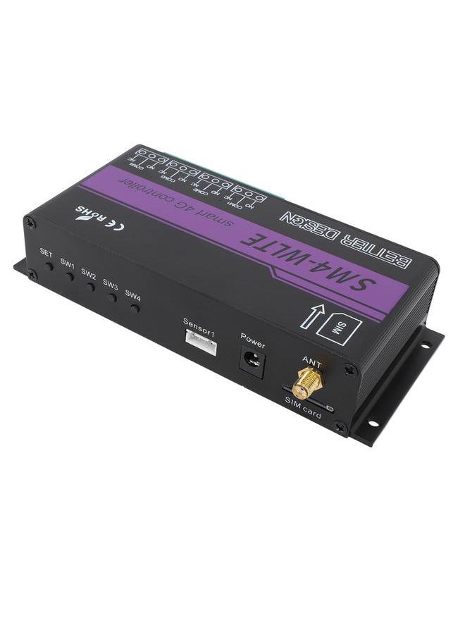 4G 4 Channel Remote Switch Controller APP WEB SMS Relay Control Box for Temperature Humidity Power Failure Alarm