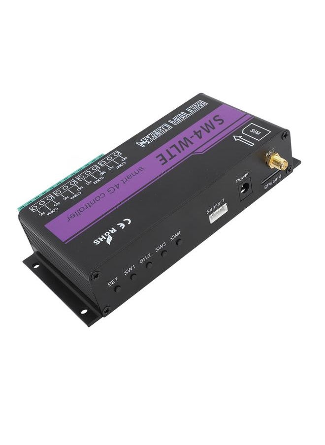 4G 4 Channel Remote Switch Controller APP WEB SMS Relay Control Box for Temperature Humidity Power Failure Alarm