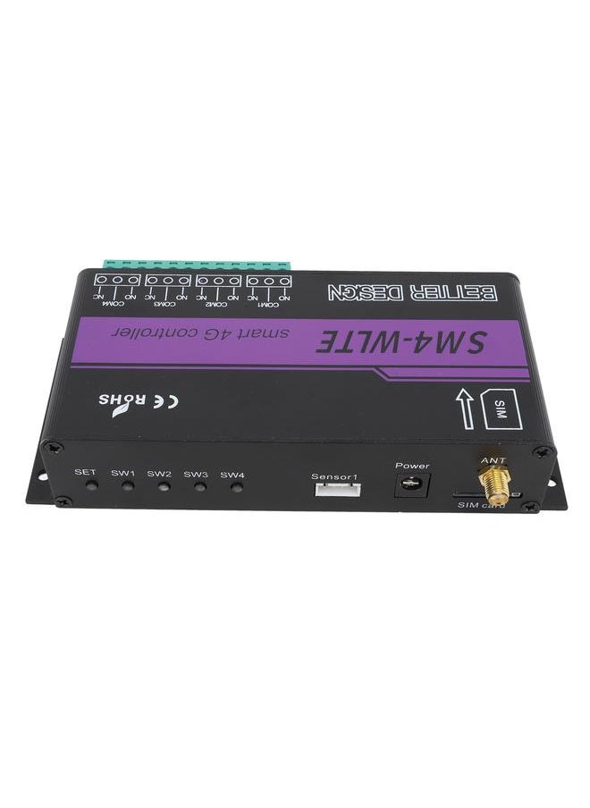 4G 4 Channel Remote Switch Controller APP WEB SMS Relay Control Box for Temperature Humidity Power Failure Alarm