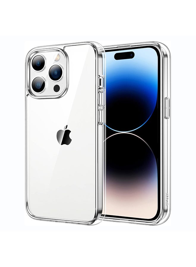 O Ozone Clear Hard Back Compatible With iPhone 14 Pro Max | Transparent Shockproof Protective Cover | Slim Hybrid PC + TPU Phone Case | Anti-Yellow, Scratch Resistant - Image 1