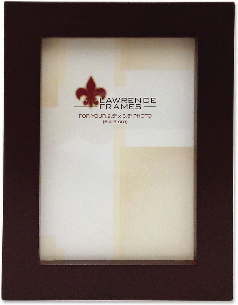 Lawrence Frames 755923 Espresso Wood Picture Frame, 2.5 by 3.5-Inch, Dark Walnut - Image 1
