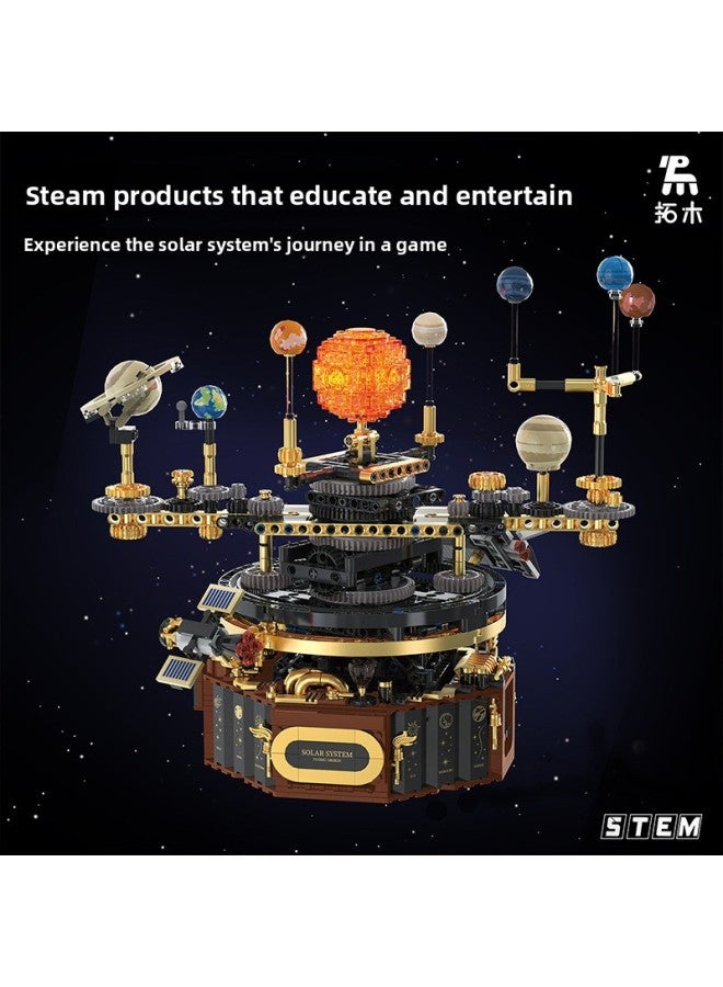 Building Blocks - T2004 electric solar system planet instrument [mechanical linkage] Building Blocks - Wedo programming kit, children's science learning, creative construction, birthday gift. - Image 2