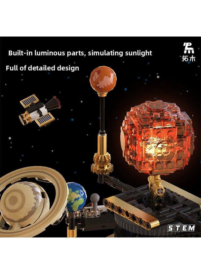 Building Blocks - T2004 electric solar system planet instrument [mechanical linkage] Building Blocks - Wedo programming kit, children's science learning, creative construction, birthday gift. - Image 5