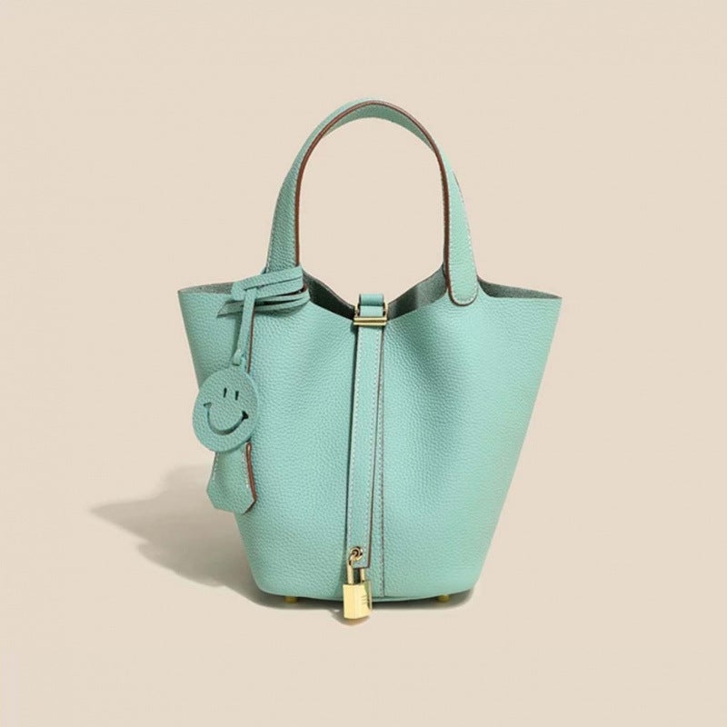 Guangzhou Factory Bags For Women Summer Bucket Bag Vegetable Basket Women'S Bag Genuine Leather Handbag Bridal Wedding Bag - Image 1
