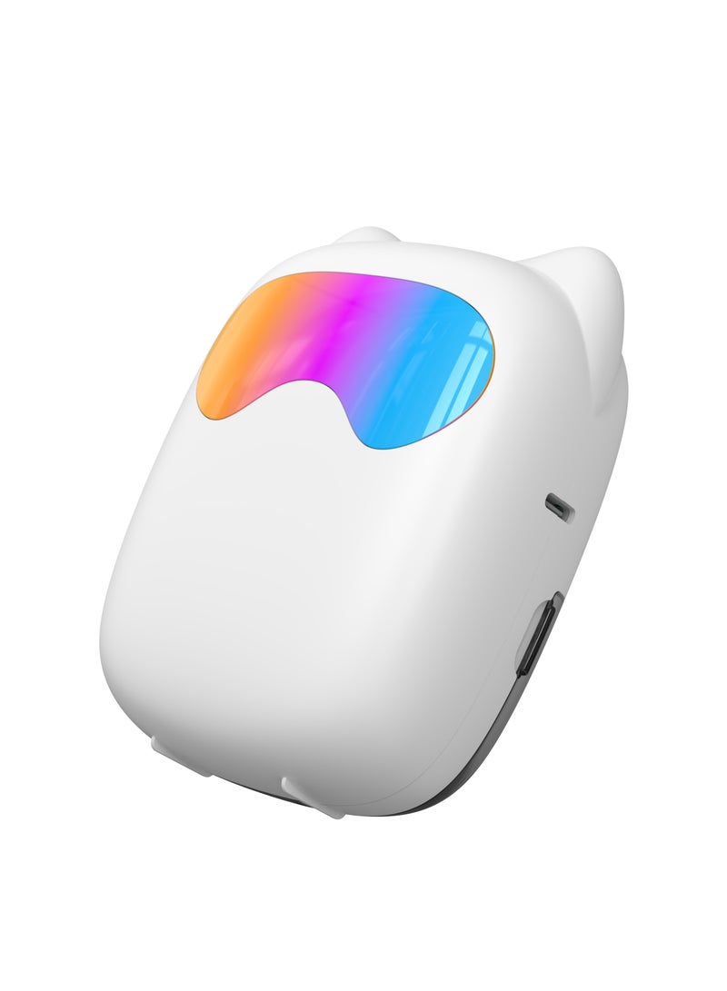 طابعة جيب صغيرة عالية الدقة بإضاءة ليلية ملونة وطباعة بدون حبر واتصال بلوتوث لملاحظات الدراسة والمذكرات والصور والقوائم المتوافقة مع الهواتف الذكية التي تعمل بنظام iOS وAndroid (عين القطة) - Image 2