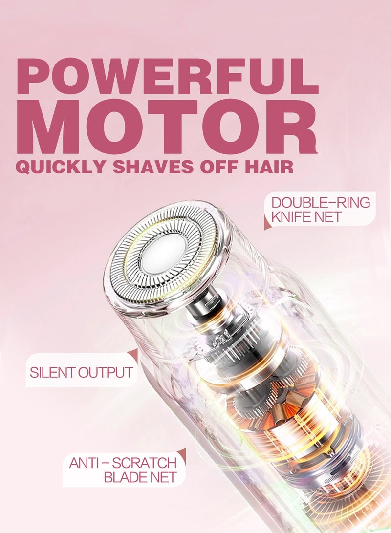 Generic 2-in-1 electric shaver for women,Electric Razor,Bikini Trimmer,Lady Razor for Legs,Arm,Underarm,Bikini，Face,Wet&Dry, IPX7 Waterproof, Rechargeable Trimmer with Type-C Charging,Pink - Image 3