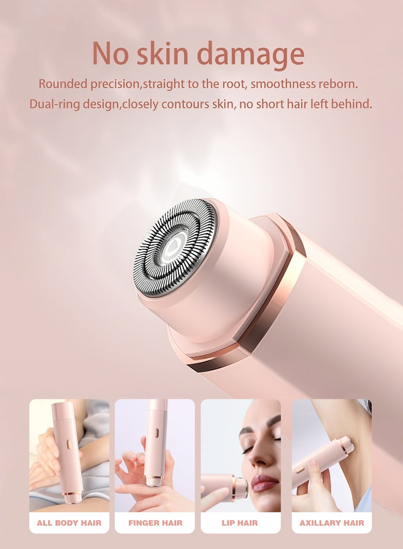 Generic 2-in-1 electric shaver for women,Electric Razor,Bikini Trimmer,Lady Razor for Legs,Arm,Underarm,Bikini，Face,Wet&Dry, IPX7 Waterproof, Rechargeable Trimmer with Type-C Charging,Pink - Image 5