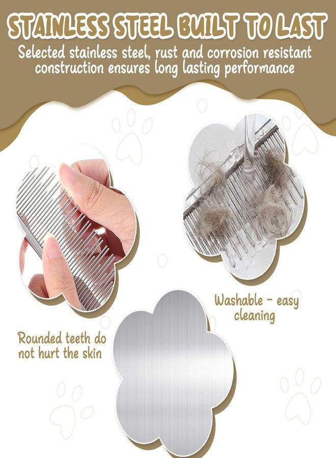 HaiFafafaing 6 Inches Stainless Steel Dual Tooth Cat Comb, Deshedding Dematting Detangler Grooming Tool For Long Haired Cats, Pet Hair Removal Brush - Image 3
