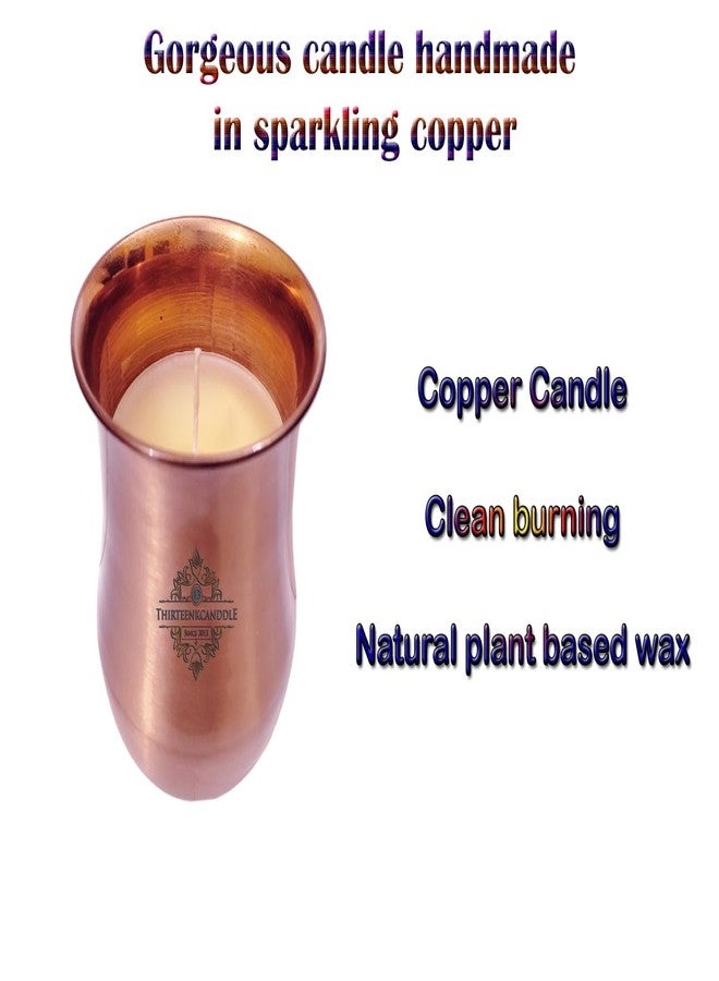 Thirteenkcanddle Copper Jar Soy Wax Candle Handmade Handcrafted Aroma Candles Size - 9.5 x 8 CM - Image 5