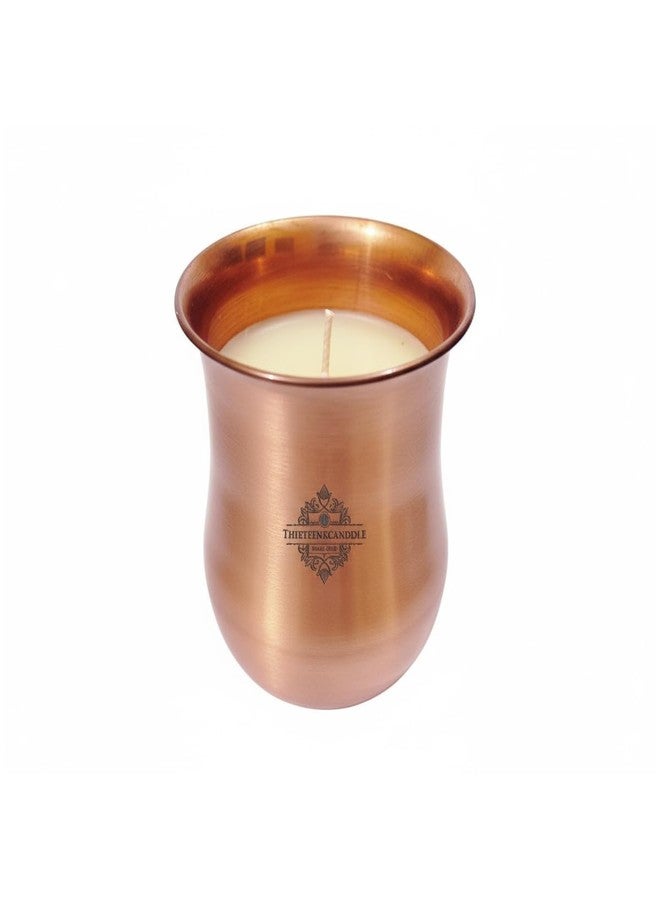 Thirteenkcanddle Copper Jar Soy Wax Candle Handmade Handcrafted Aroma Candles Size - 9.5 x 8 CM - Image 1