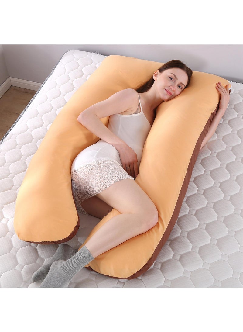 U-Shaped Full Body Pregnancy Cotton Pillow 80x155cm - Image 1