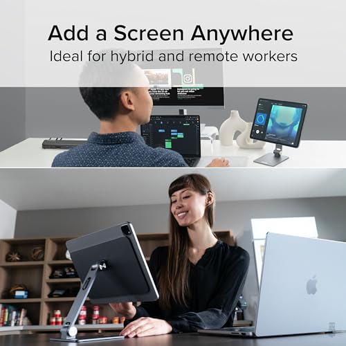 Plugable Magnetic iPad Stand for iPad Pro 12.9 (2022) – Strong Magnetic Mount, 360° Rotation, Foldable & Portable Tablet Holder (AMS-STAND13) - Image 3