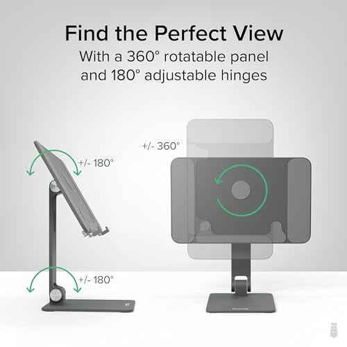 Plugable Magnetic iPad Stand for iPad Pro 12.9 (2022) – Strong Magnetic Mount, 360° Rotation, Foldable & Portable Tablet Holder (AMS-STAND13) - Image 4